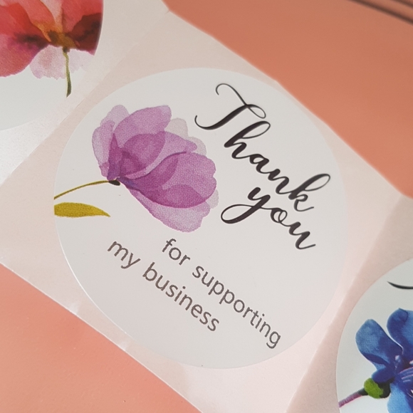 100 pcs 1.5" In. Thank You Stickers - Picture 8 of 13
